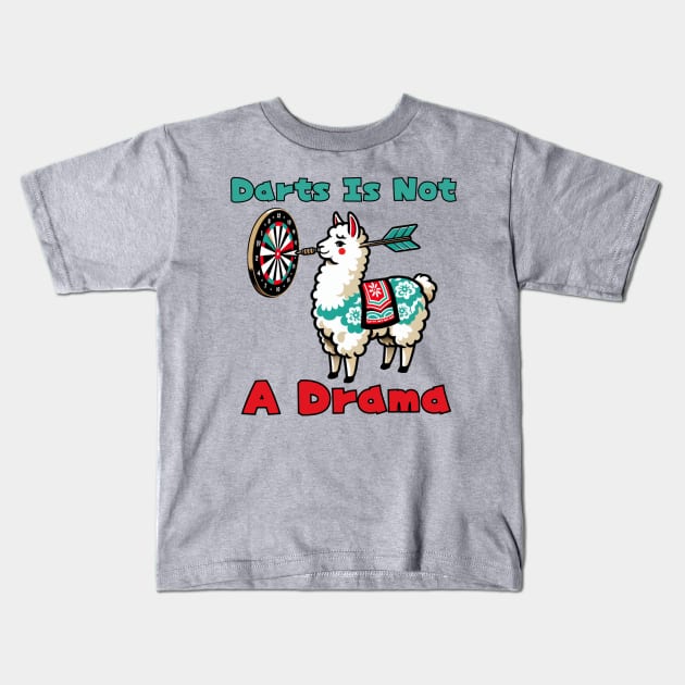 Darts llama Kids T-Shirt by Japanese Fever